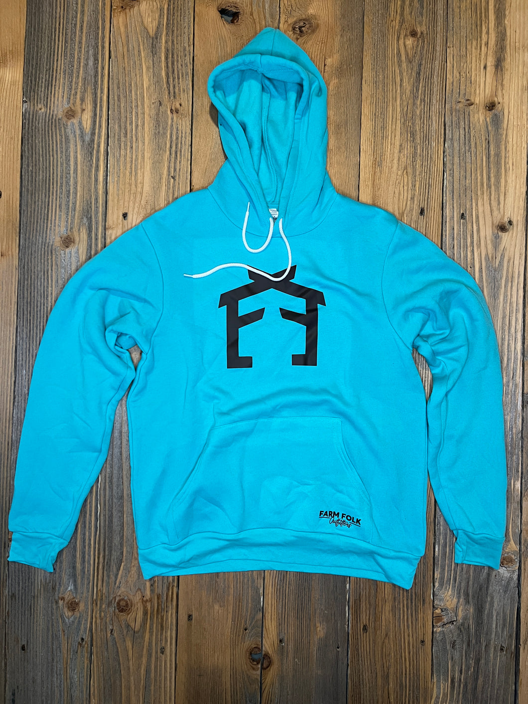 Farm Folk Teal Hoodie